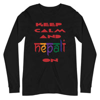 KEEP CALM AND NEPALI ON unisex tshirt full sleeve