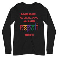 KEEP CALM AND NEPALI ON unisex tshirt full sleeve