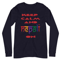 KEEP CALM AND NEPALI ON unisex tshirt full sleeve