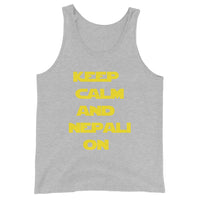 KEEP CALM AND NEPALI ON STAR WARS unisex tanktop