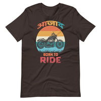 AZAAD BORN TO RIDE unisex hindi tshirt