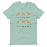 TO ERR IS HUMAN unisex tshirt