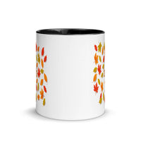 THANKFUL FALL LEAVES 11oz color inside mug