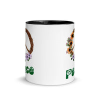 PEACE 11oz color inside speaking mug
