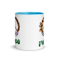 PEACE 11oz color inside speaking mug