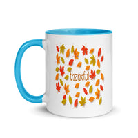 THANKFUL FALL LEAVES 11oz color inside mug