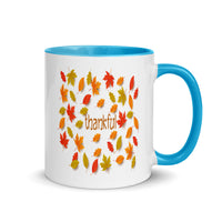 THANKFUL FALL LEAVES 11oz color inside mug