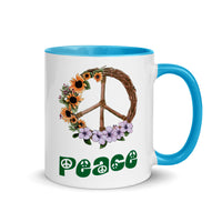 PEACE 11oz color inside speaking mug