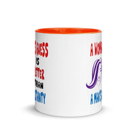A WOMAN'S GUESS 11oz color inside mug