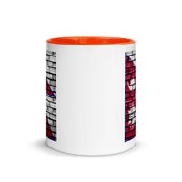 NEPAL FLAG ON WHITE WALL 110z color inside speaking mug