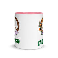 PEACE 11oz color inside speaking mug