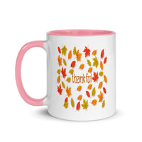THANKFUL FALL LEAVES 11oz color inside mug