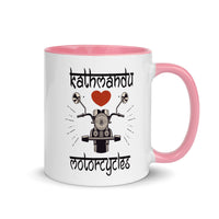 KATHMANDU LOVES MOTORCYCLES 11oz color inside mug