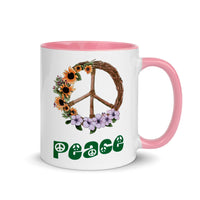 PEACE 11oz color inside speaking mug