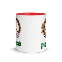 PEACE 11oz color inside speaking mug