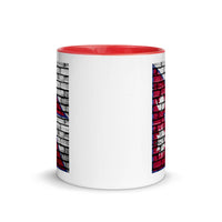 NEPAL FLAG ON WHITE WALL 110z color inside speaking mug