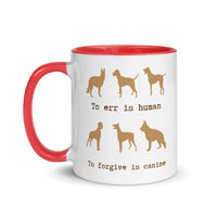 DOG TO ERR IS HUMAN 11oz color inside mug