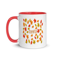 THANKFUL FALL LEAVES 11oz color inside mug