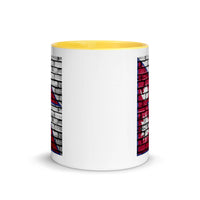 NEPAL FLAG ON WHITE WALL 110z color inside speaking mug