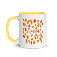 THANKFUL FALL LEAVES 11oz color inside mug