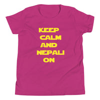 KEEP CALM AND NEPALI ON STAR WARS youth tshirt