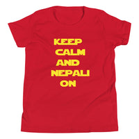 KEEP CALM AND NEPALI ON STAR WARS youth tshirt