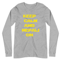 KEEP CALM AND NEPALI ON STAR-WARS unisex tshirt full sleeve
