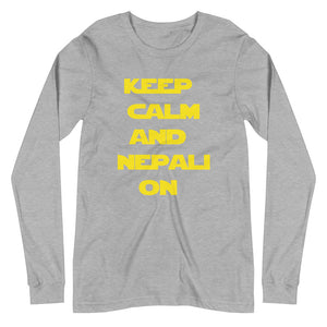 KEEP CALM AND NEPALI ON STAR-WARS unisex tshirt full sleeve