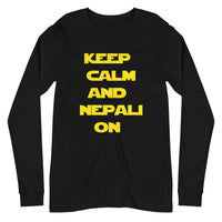 KEEP CALM AND NEPALI ON STAR-WARS unisex tshirt full sleeve
