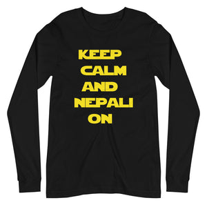 KEEP CALM AND NEPALI ON STAR-WARS unisex tshirt full sleeve