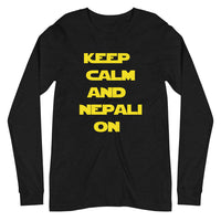 KEEP CALM AND NEPALI ON STAR-WARS unisex tshirt full sleeve
