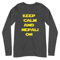 KEEP CALM AND NEPALI ON STAR-WARS unisex tshirt full sleeve
