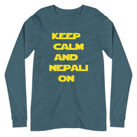 KEEP CALM AND NEPALI ON STAR-WARS unisex tshirt full sleeve
