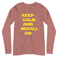 KEEP CALM AND NEPALI ON STAR-WARS unisex tshirt full sleeve
