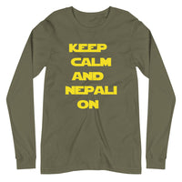 KEEP CALM AND NEPALI ON STAR-WARS unisex tshirt full sleeve
