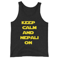 KEEP CALM AND NEPALI ON STAR WARS unisex tanktop
