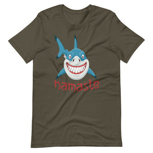 NAMASTE SHARK unisex tshirt