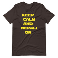 KEEP CALM AND NEPALI ON STAR-WARS unisex tshirt