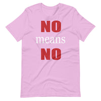 NO MEANS NO Unisex tshirt
