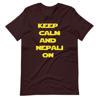 KEEP CALM AND NEPALI ON STAR-WARS unisex tshirt
