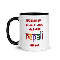 KEEP CALM AND NEPALI ON COLORFUL 11oz color inside mug
