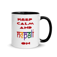 KEEP CALM AND NEPALI ON COLORFUL 11oz color inside mug
