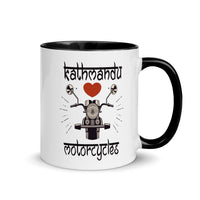 KATHMANDU LOVES MOTORCYCLES 11oz color inside mug
