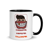 CHEERFUL HOPEFUL THANKFUL 11oz color inside mug
