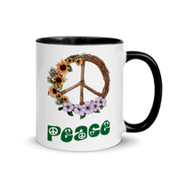 PEACE 11oz color inside speaking mug
