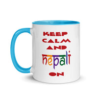 KEEP CALM AND NEPALI ON COLORFUL 11oz color inside mug
