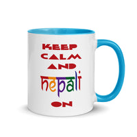 KEEP CALM AND NEPALI ON COLORFUL 11oz color inside mug
