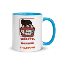 CHEERFUL HOPEFUL THANKFUL 11oz color inside mug
