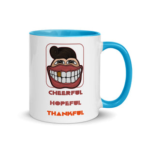 CHEERFUL HOPEFUL THANKFUL 11oz color inside mug