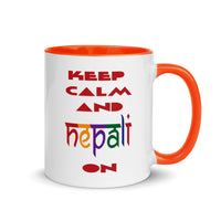 KEEP CALM AND NEPALI ON COLORFUL 11oz color inside mug
